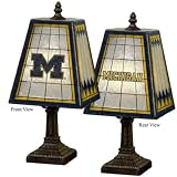 University of Michigan Wolverines Glass Table Lamp