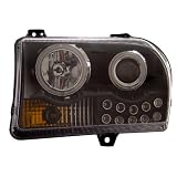 2005-2010 Chrysler 300 Projector Headlights Halo Led Black Clear (Ccfl) by Instyleparts