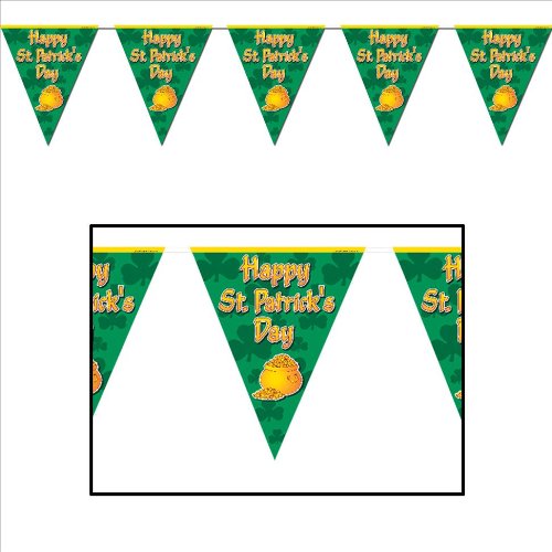 Happy St Patrick's Day Pennant Banner Party Accessory (1 count) (1/Pkg)