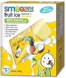 Smooze All Natural Fruit Ice, Pineapple + Cocunut, 22 Ounce Boxes (Pack of 4)
