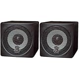 Pyle Home PCB3BK 3-Inch 100-Watt Mini Cube Bookshelf Speakers - Pair (Black) (Pair)