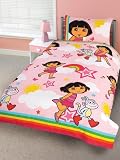 Dora The Explorer Stars Duvet Cover Set, Multi, Single