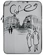 13 inch Café in Paris Silver Gray Notebook Laptop Sleeve Bag Carrying Case for Apple MacBook 13 and 13 inch Computer