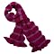Loose Knit Striped Scarf - Raspberry