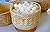 Thai Traditional Handmade ''Kra-Tip'' Sticky Rice Serving Basket Medium Size 5''x4"