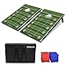 GoSports Classic Cornhole Set - Includes 8 Bean Bags, Travel Case and Game Rules (Choose Between Classic, American Flag, and Football Designs)