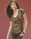 Newport News Beaded Leopard Print Tee