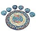 Peacocks Seder Plate and Six Small Bowls By Yair Emanuel