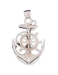 CleverEves 14K White Gold Nautical Pendant 7.4 - Gram(s)