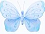 13" Large Blue Shimmer Butterfly Decorations - butterflies hanging nylon nursery bedroom girls room ceiling wall decor, wedding birthday party baby bridal shower
