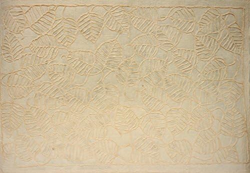 Exotic Elegance 2 Sheets Gift Wrap Cream Leaves Embossed Mulberry Paper31.5"x21.5"