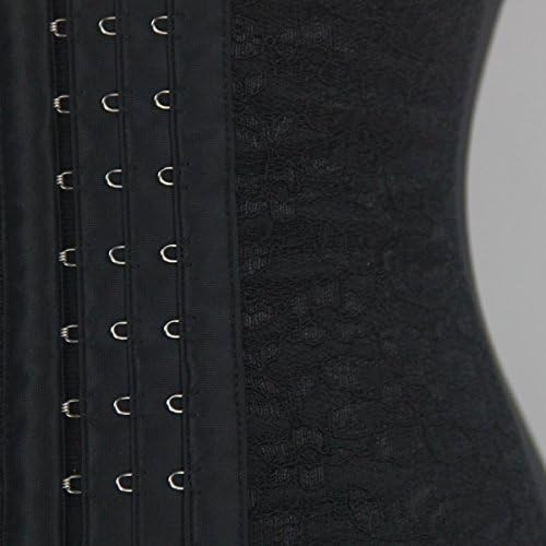SexyDance Women Steel Boned Waist Elastic Sexy Underbust Corset Bustier XXXL Black