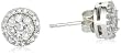 10k White Gold Round Diamond Cluster Earrings (1/2 cttw, I-J Color, I2-I3 Clarity)