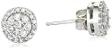 10k White Gold Round Diamond Cluster Earrings (1/2 cttw, I-J Color, I2-I3 Clarity)