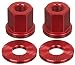 The Shadow Conspiracy Alloy BMX Bike Axle Nuts - 3/8 inch - Red