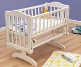 Saplings Glider Rocker Nursery Crib White 90x40cm