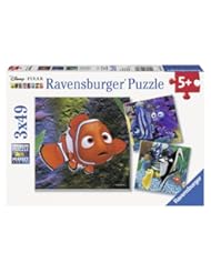 Toy: Ravensburger Disney Pixar: In the Aquarium (3 x 49-Piece) Puzzles in a Box - Ravensburger
