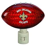 Pack of 2 NFL New Orleans Saints Football Shaped Night Lights