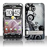 Silver Black Vines Protective Hard Rubberized Case Cover Design for Verizon ....