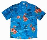 Hawaiian Shirts, Rainbow Flower Blue