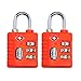 South Main Hardware 810108 TSA-Accepted Resettable Luggage Lock (2 Pack), Orange