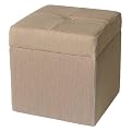 Storage Ottoman - Brown (17.5x17.5x18"Ƒ