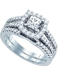1.00CTW DIAMOND 0.40CPR BRIDAL SET