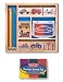 Vehicles Deluxe Stamp Set and Large Rainbow Stamp Pad by Melissa and Doug