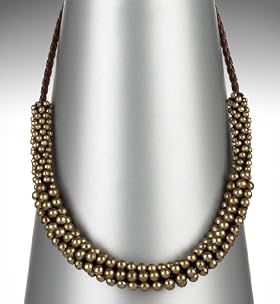 Multi-Strand Bauble Bead Collar Necklace