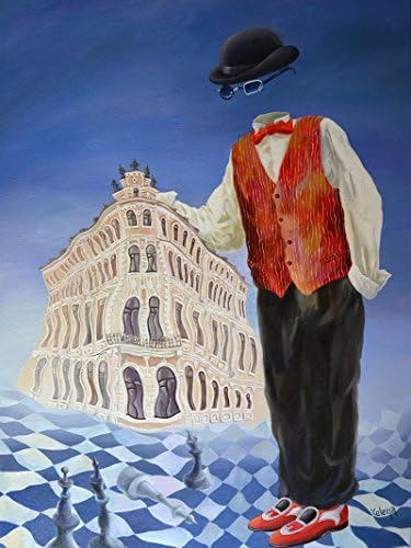 Lost game - Original, Figure. Men, Architecture, Art, Painting