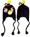Angry Birds Bomb Black Bird Plush Beanie Embroidered Laplander Earflap Winter Fleece Knit Ski Cap Hat / Officially Licensed Product By Rovio