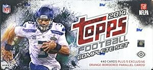 2014 Topps NFL Football Factory Sealed Complete HOBBY Factory Set with 440 Cards Plus 5 Special #'d Orange Parallel Cards! Features over 100 ROOKIE Cards including Teddy Bridgewater, Johnny Manziel ,Blake Bortles and Many More! Plus BONUS Special Emmitt Smith Die-Cut Jumbo Card !