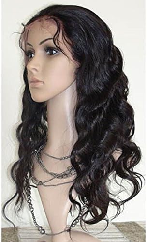 CoolFar 20" 7A Malaysian front Lace wig body wave remy hair virgin human hair 1 piece per package natural black Malaysian virgin front Lace wig