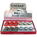12 pcs in Box: 5 Audi R8 Sport Coupe 1:36 Scale (Metallic Blue Grey Red Silver) by Small Car