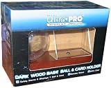 Ultra Pro Dark Wood Baseball and Card Holder