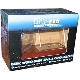 Ultra Pro Dark Wood Baseball and Card Holder Ultra Pro Dark Wood Baseball and Card Holder
