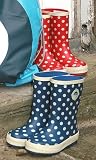 Spotty Otter Wellies Navy Infant UK3