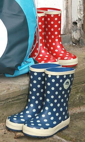 Spotty Otter Wellies Navy Infant UK8