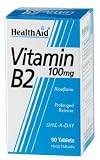 HealthAid Vitamin B2 (Riboflavin) 100mg - Prolong Release - 60 Tablets