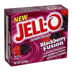 Jell-O Gelatin Dessert, Blackberry Fusion, 3-Ounce Boxes (Pack of 24)