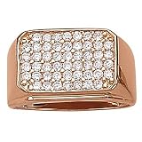 14K Rose Gold Man's Diamond Ring