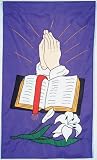 28" X 40" Praying Hands Easter Applique Flag