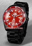Vostok-Europe "K-3 Submarine" - Red / Black IP Bracelet