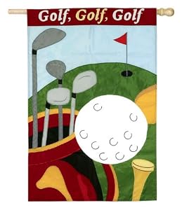 Golf, Golf, Golf Select Applique Flag
