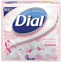 Dial White Tea and Vitamin E Glycerin Soap, 4-Ounces Bars, 10 Count