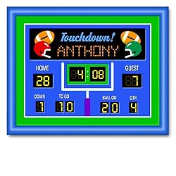 Game On Football Large Blue Personalized Print