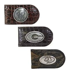 Croco Leather Money Clip - Collegiate Series
