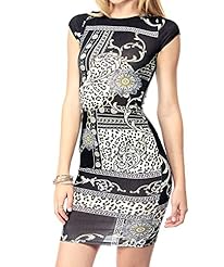 Sexy Cocktail Short Summer General Print Polyester/Spandex Bandage Dress/Club Dress/Party Dress 