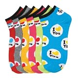 Lot Of 3 Pairs Womens I Love You Ped Socks ( 9-11)