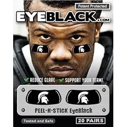 Michigan State Spartans NCAA Peel & Stick Eyeblack Strips (40 Strips) by EyeBlack